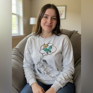 NEW! W/Tags Long Sleeve Cat Girls Top 20/22PL